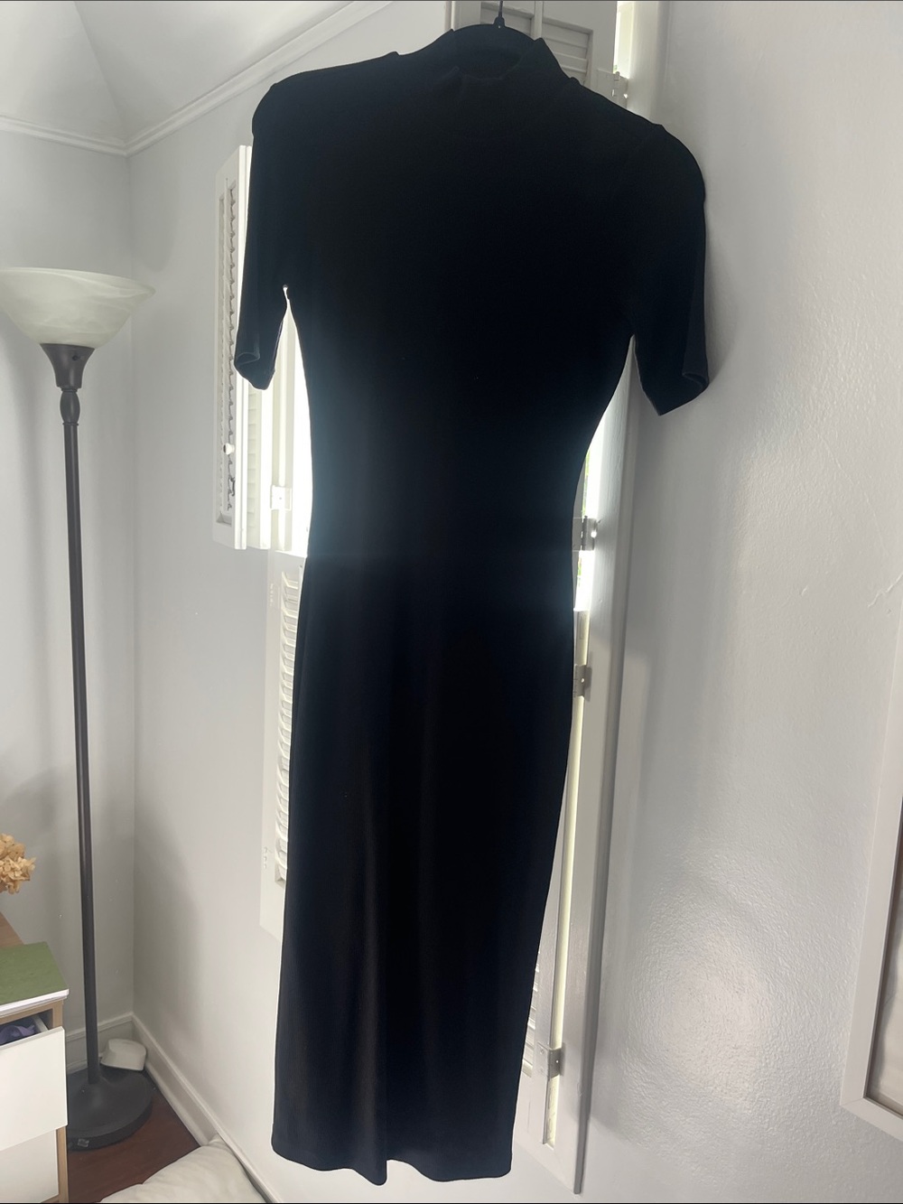 Marine Layer Black Mock Neck Midi Dress Size XS
